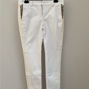 Zadig & Voltaire White Top with Gold Accents
